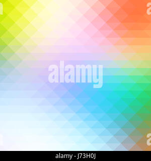 Couleurs arc-en-ciel Résumé Contexte géométrique avec des rangées de triangles, carrés Banque D'Images