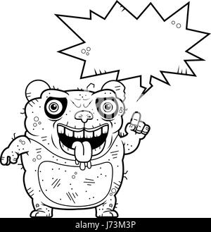 Illustration d'une caricature d'un vilain panda de parler. Illustration de Vecteur