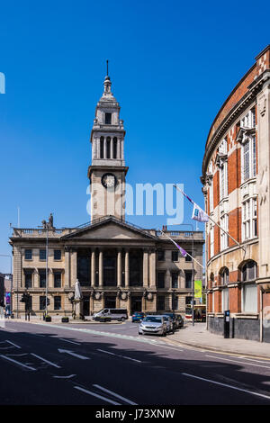 La Guildhall sur Alfred Gelder Street, Kingston Upon Hull, Yorkshire, Angleterre, Royaume-Uni Banque D'Images