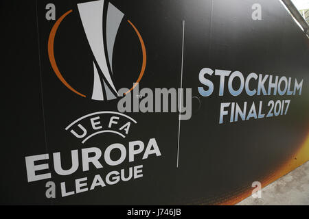 Une vue générale de la Friends Arena, à Stockholm, en Suède, en amont de la finale de la Ligue Europa contre l'Ajax demain soir. ASSOCIATION DE PRESSE Photo. Photo date : mardi 23 mai 2017. Crédit photo doit se lire : Nick Potts/PA Wire Banque D'Images