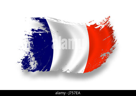 Drapeau france drapeau france national national pictogramme Pictogramme coup Banque D'Images