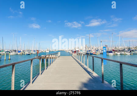 Auckland, Nouvelle-Zélande - octobre 25,2015 : Westhaven Marina est le plus grand port de plaisance à Auckland, Nouvelle-Zélande. Banque D'Images