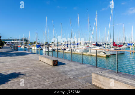 Auckland, Nouvelle-Zélande - octobre 25,2015 : Westhaven Marina est le plus grand port de plaisance à Auckland, Nouvelle-Zélande. Banque D'Images