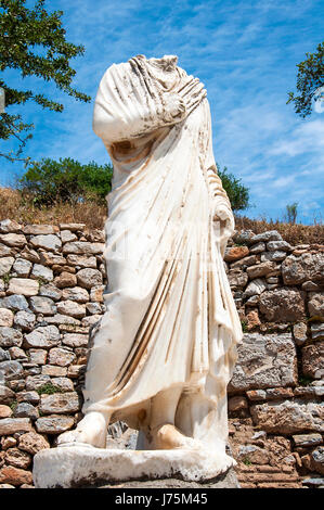 Statue d'Hercule sans tête sur socle, Ephèse, Turquie Banque D'Images