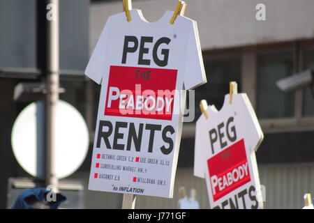 Protestation du logement à Londres 2016 Banque D'Images