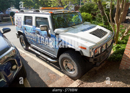 7 snowtrak wjla abc télévision véhicule Hummer météo Washington DC USA Banque D'Images