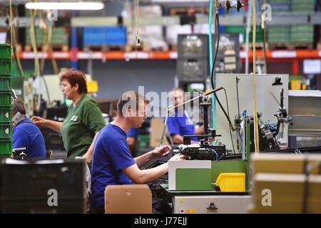 Kern-Liebers CR engineering company lance un nouveau site de production, dans lequel il a investi KC500m, dans la région de Ceske Budejovice, République tchèque, le 23 mai 2017. (Photo/CTK Vaclav Pancer) Banque D'Images