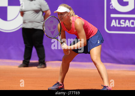 Strasbourg, France. 24 mai, 2017. Joueuse de tennis russe, Daria Gavrilova est en action au cours de sa correspondance dans le 1/8 de finale du WTA tennis internationaux de Strasbourg vs Joueur Russe Elizaveta Kulichkova le 24 mai 2017 à Strasbourg, France - ©Yan Lerval/Alamy Live News Banque D'Images