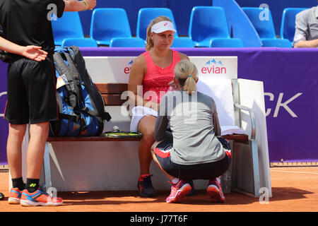 Strasbourg, France. 24 mai, 2017. Joueuse de tennis russe, Daria Gavrilova est en action au cours de sa correspondance dans le 1/8 de finale du WTA tennis internationaux de Strasbourg vs Joueur Russe Elizaveta Kulichkova le 24 mai 2017 à Strasbourg, France - ©Yan Lerval/Alamy Live News Banque D'Images