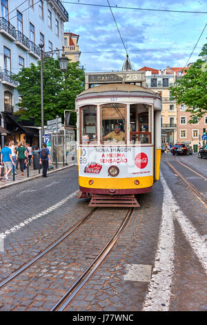 Le réseau de tramway de Lisbonne dessert la municipalité de Lisbonne Banque D'Images