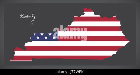 Virginia plan avec American national flag illustration Illustration de Vecteur