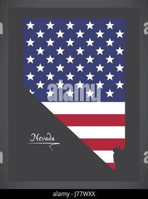 Carte avec American national flag illustration Illustration de Vecteur