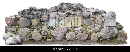 Fragment de la détruit d'une ancienne fortification du xvie siècle. Construction de blocs de granit, pierres, chaux, sable et ainsi de suite ont été utilisés. Isola Banque D'Images