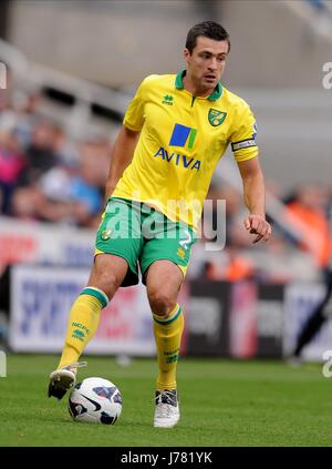 RUSSELL MARTIN Norwich City FC Norwich City FC SPORTS DIRECT ARENA NEWCASTLE ANGLETERRE 23 Septembre 2012 Banque D'Images