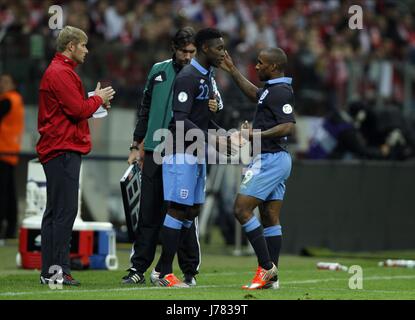 RELACED JERMAIN DEFOE PAR DANNY POLOGNE V ANGLETERRE LE STADE NATIONAL VARSOVIE POLOGNE 17 Octobre 2012 Banque D'Images