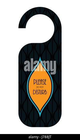 Ne pas déranger hotel bouton de porte, affichette de porte avec conception spéciale Illustration de Vecteur