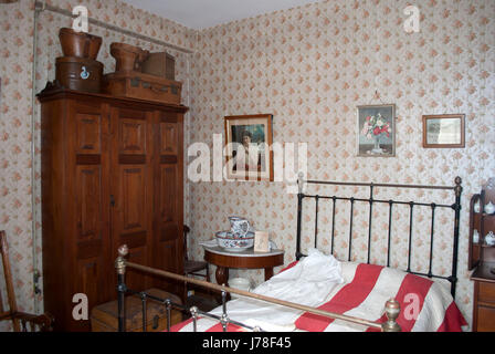 Chambre à coucher dans le musée de la vie de Lincoln Lincolnshire Banque D'Images