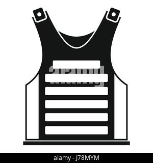 Paintball Vest icône dans le style simple sur fond blanc vector illustration Illustration de Vecteur