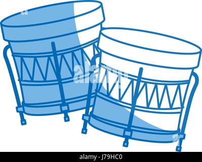 Samba Batucada brésilienne musique instrument tambour Illustration de Vecteur