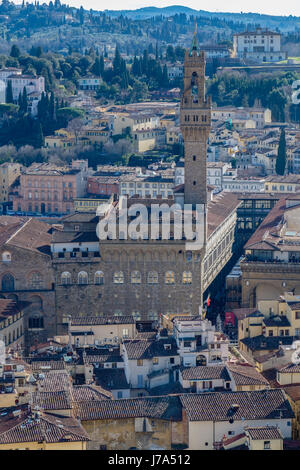 Italie, Toscane, Florence, Palazzo Vecchio Banque D'Images