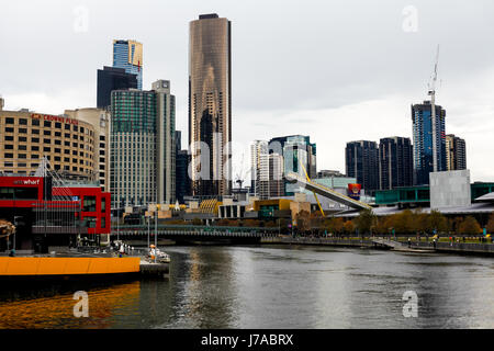 Vues sur les toits de Melbourne South Wharf Banque D'Images