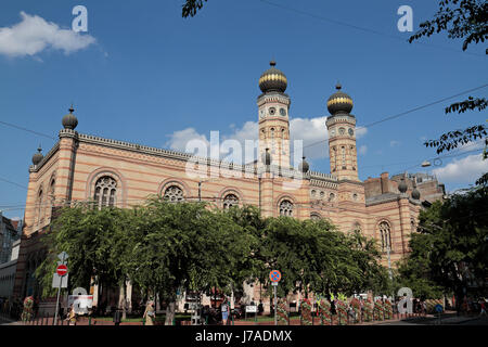 Détail de la Synagogue de la rue Dohany à Budapest, Hongrie. Banque D'Images