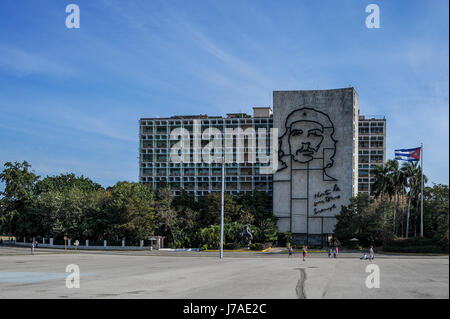 Ministère de l'intérieur des capacités dans la Plaza de la Revolución (Place de la révolution, à La Havane, Cuba Banque D'Images