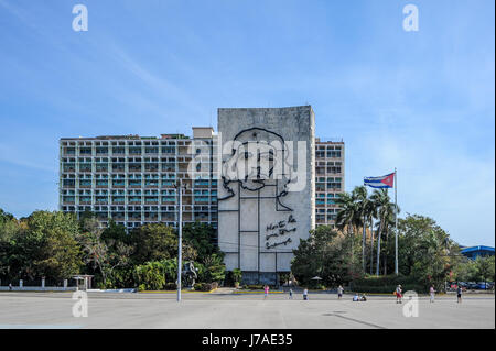 Ministère de l'intérieur des capacités dans la Plaza de la Revolución (Place de la révolution, à La Havane, Cuba Banque D'Images