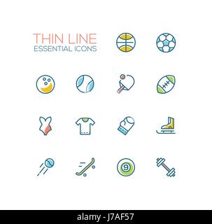 Types de sport - ligne icons set Illustration de Vecteur