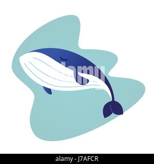 Whale - vector illustration télévision moderne. Illustration de Vecteur