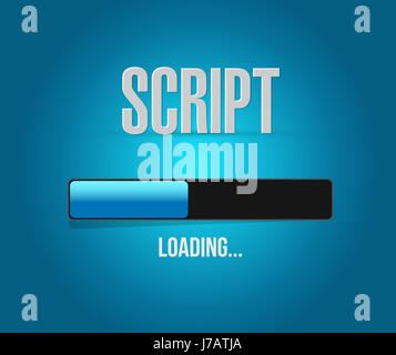 Le chargement de script bar sign illustration design concept isolated over white Banque D'Images