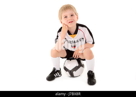 Ballon de football champion du monde jeune homme garçon garçon sport ventilateur partisan Banque D'Images