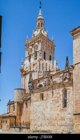 L'Espagne, Castille et Léon, Burgo de Osma, Clocher de la Cathédrale de Sainte Marie de l'Assomption Banque D'Images