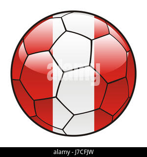 Illustration isolé pérou drapeau football soccer sport sports icon sport sports Banque D'Images