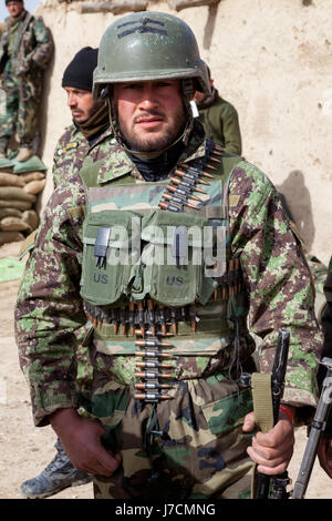 L'Armée nationale afghane, les soldats de l'ANA dans la province de Helmand, Afghanistan Banque D'Images