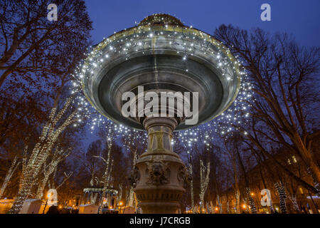 La décoration de l'Avent sur la promenade à Zagreb, Croatie Banque D'Images