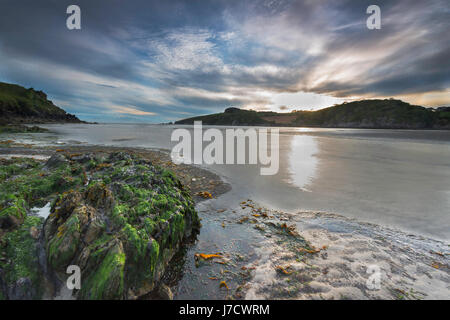 Wonwell Beach à l'embouchure de la rivière Erme dans le sud du Devon. Banque D'Images