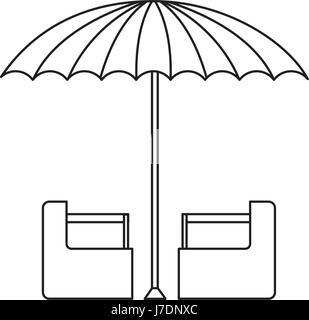 Parapluie vert et blanc de clown de cirque équipement Illustration de Vecteur