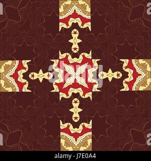 Modèle asiatique transparente. Éléments de décoration vintage dessinés à la main. Arabe, islamique, Indien, Perse motifs. Utilisation possible pour l'impression sur papier ou tissu. Modèle Modèle d'invitation Illustration de Vecteur