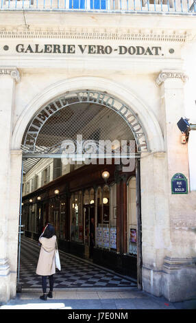 La Galerie Vero Dodat près de Palais-Royal, Paris, France. Banque D'Images