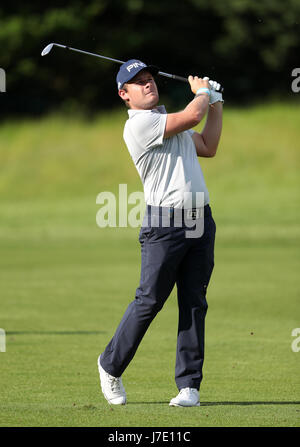 L'Angleterre au cours de la Tyrrell Hatton Pro-Am au Wentworth Golf Club, Surrey. Banque D'Images