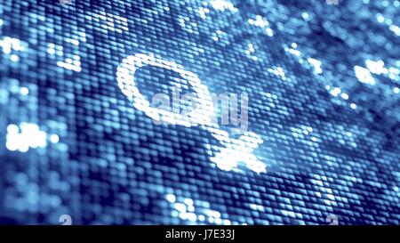 L'icône de la technologie numérique dans le cyberespace Banque D'Images