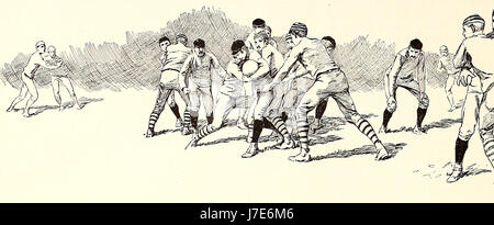 La ligne de pointe - Football américain, circa 1887 Banque D'Images