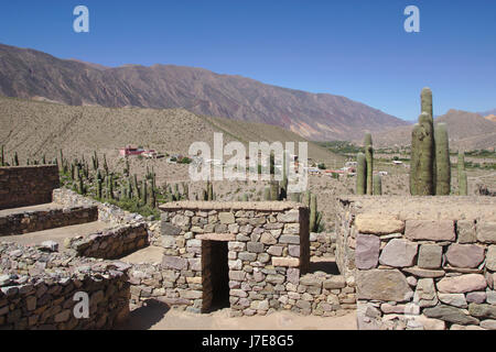 El Pucará ruines à Tilcara, Quebrada de Humahuaca, Argentine Banque D'Images