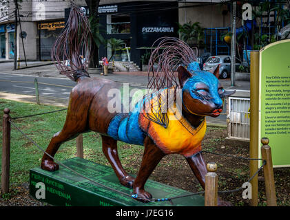 Sculpture Chat Chats à Park - Cali, Colombie Banque D'Images