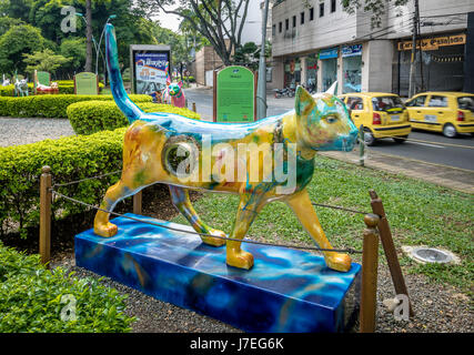 Sculpture Chat Chats à Park - Cali, Colombie Banque D'Images