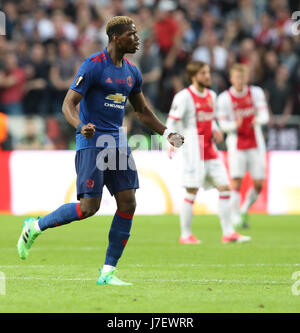 Stockholm, Suède. 24 mai 2017. Célébration de Manchester United l'UEFA Europa League match 2017 vs Manchester United Ajax à l'Ami Arena Stadium. Credit : Ahmad Mora/Alamy Live News Banque D'Images