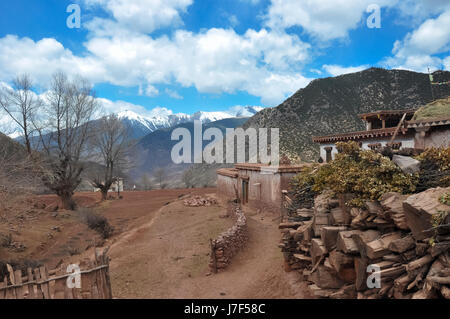 Décor naturel du Tibet Banque D'Images