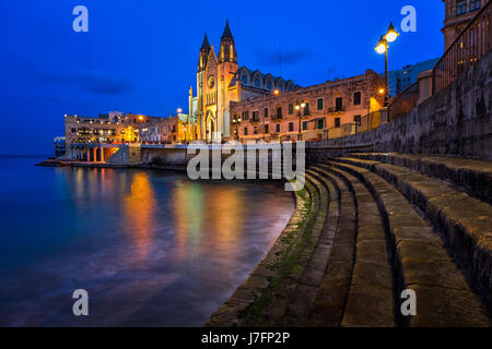 Église Notre Dame du Mont Carmel et de Balluta à Saint Julien, Malte Banque D'Images