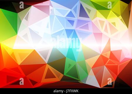Couleurs arc-en-ciel tailles aléatoires abstrait arrière-plan géométrique poly bas Illustration de Vecteur